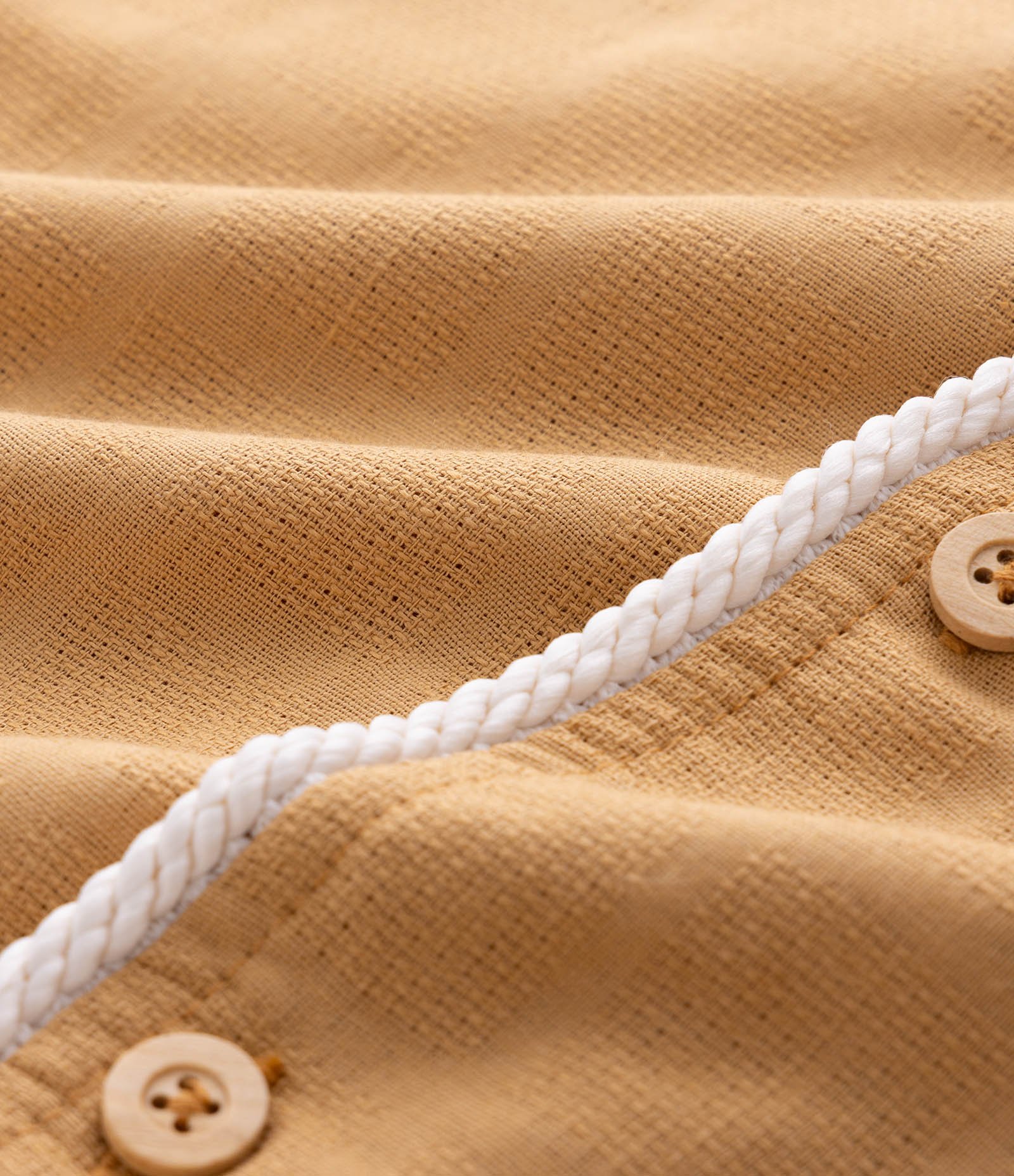 Camisa Boxy em Algodão Texturizada com Detalhes Contrastante Amarelo 5