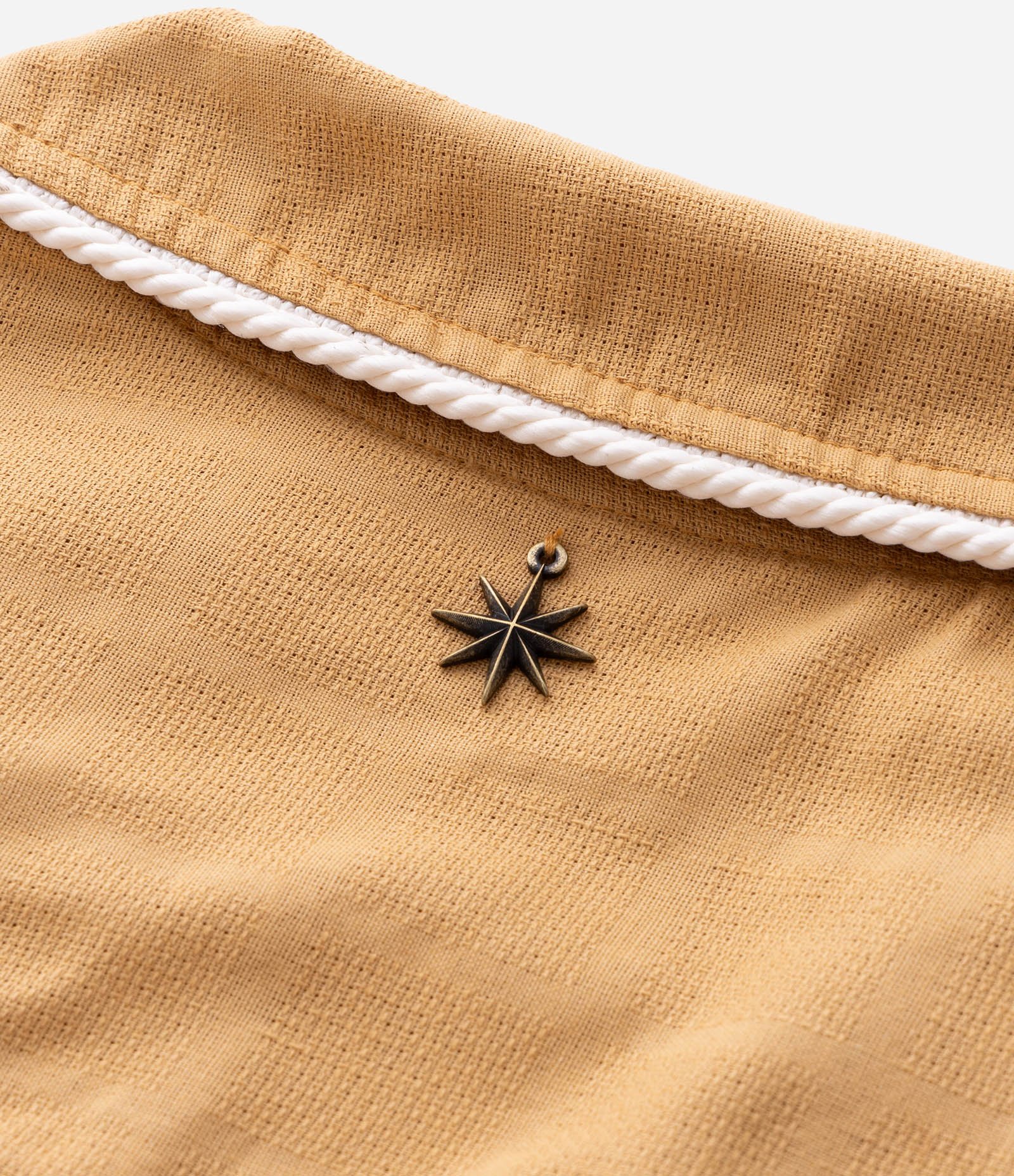 Camisa Boxy em Algodão Texturizada com Detalhes Contrastante Amarelo 6
