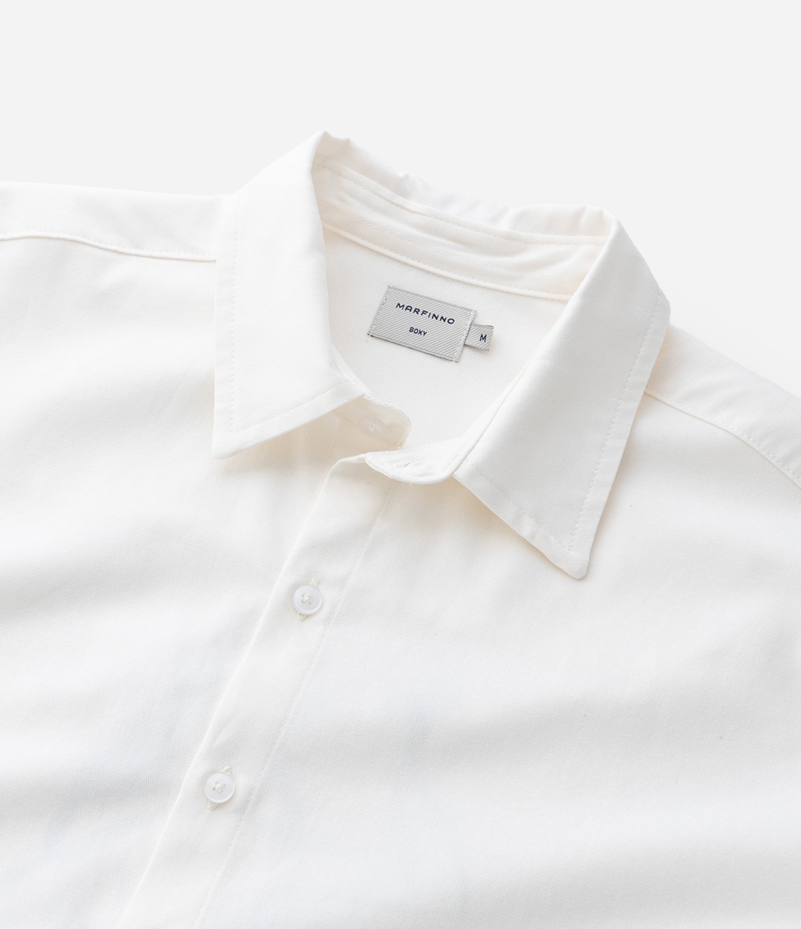 Camisa Boxy em Sarja Texturizado com Estampa Pescador e Sereia Branco 3