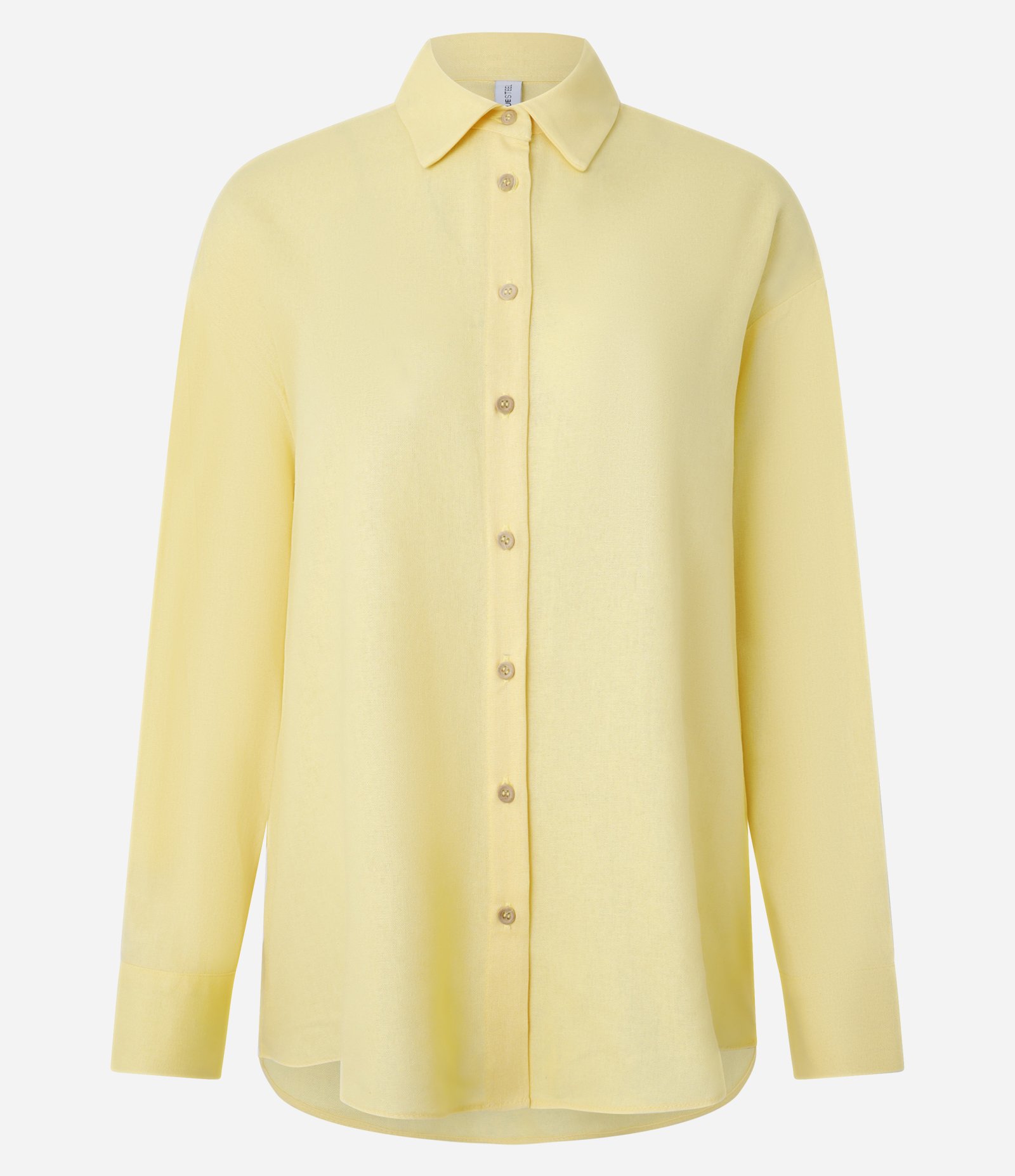 Camisa Oversized em Viscolinho Amarelo 1