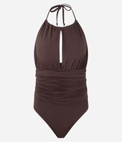 Body Frente Única com Recorte e Franzidos