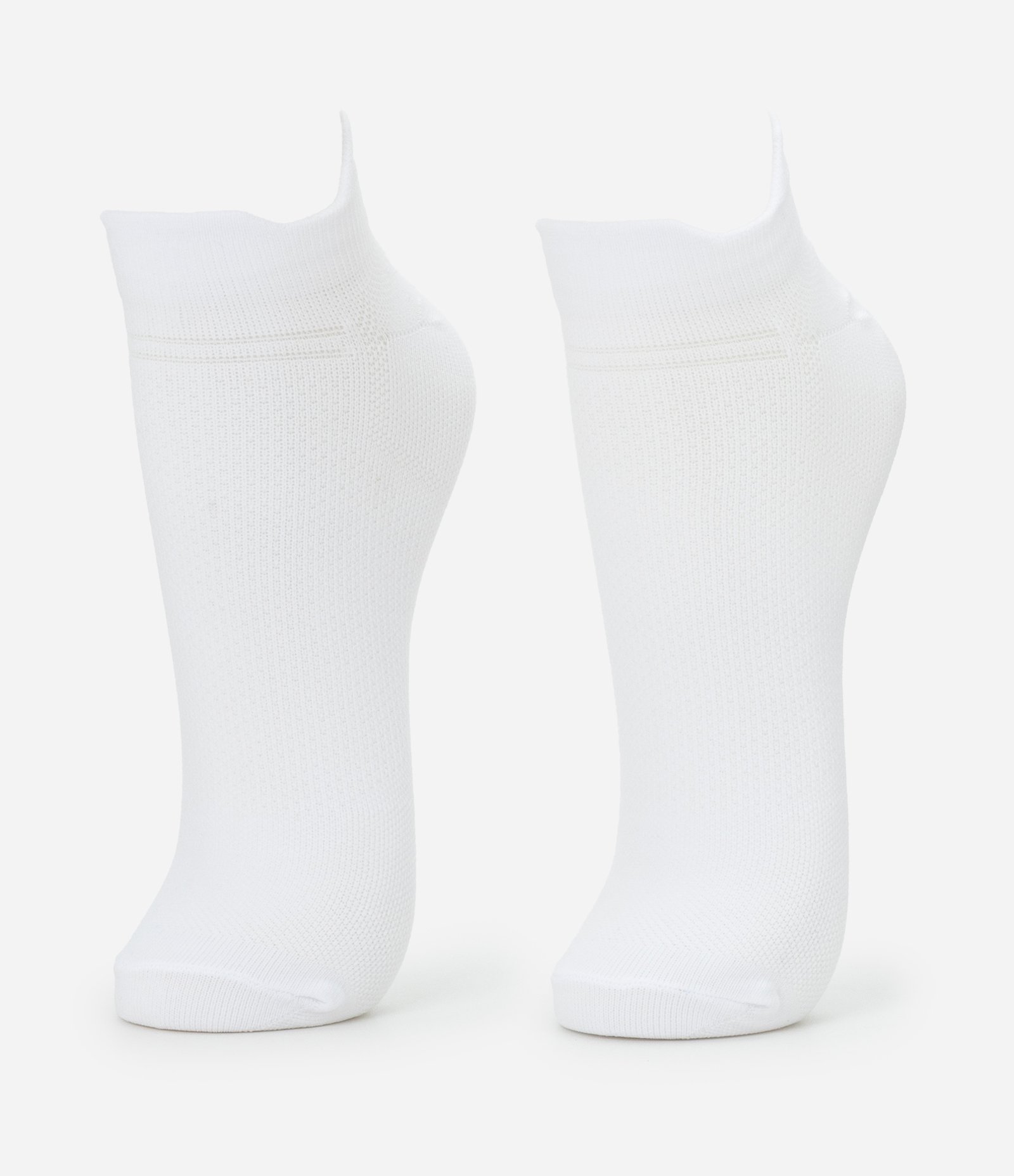 Kit 02 Pares de Meias Esportiva em Poliamida Liso Branco 1