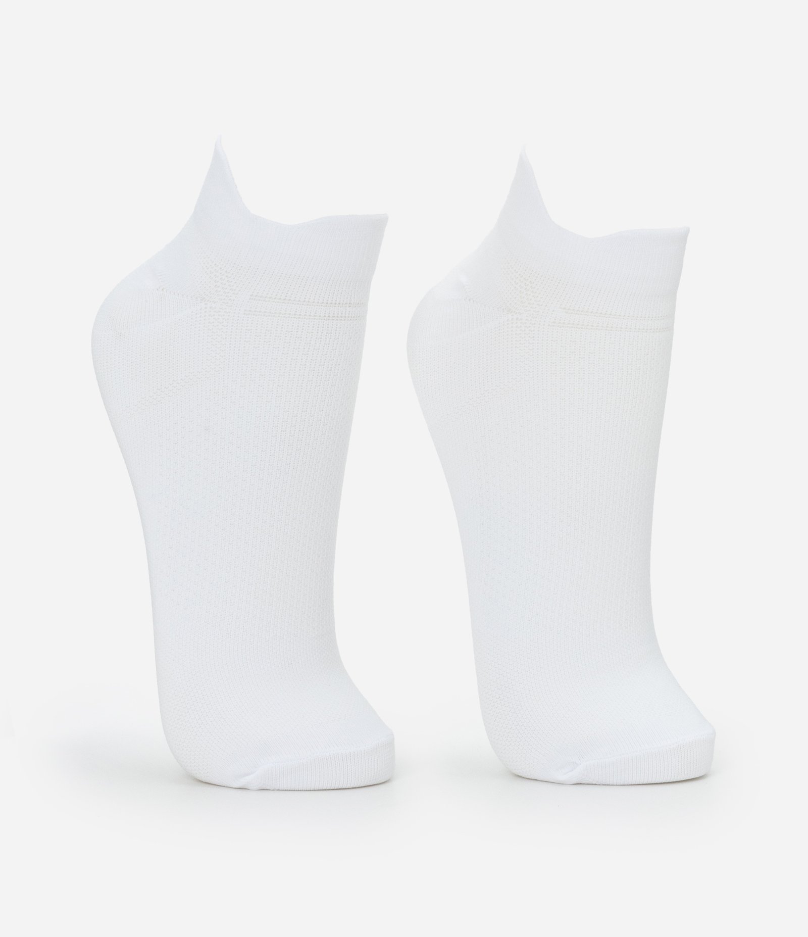 Kit 02 Pares de Meias Esportiva em Poliamida Liso Branco 2