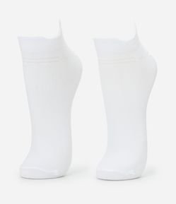 Kit 02 Pares de Meias Esportiva em Poliamida Liso