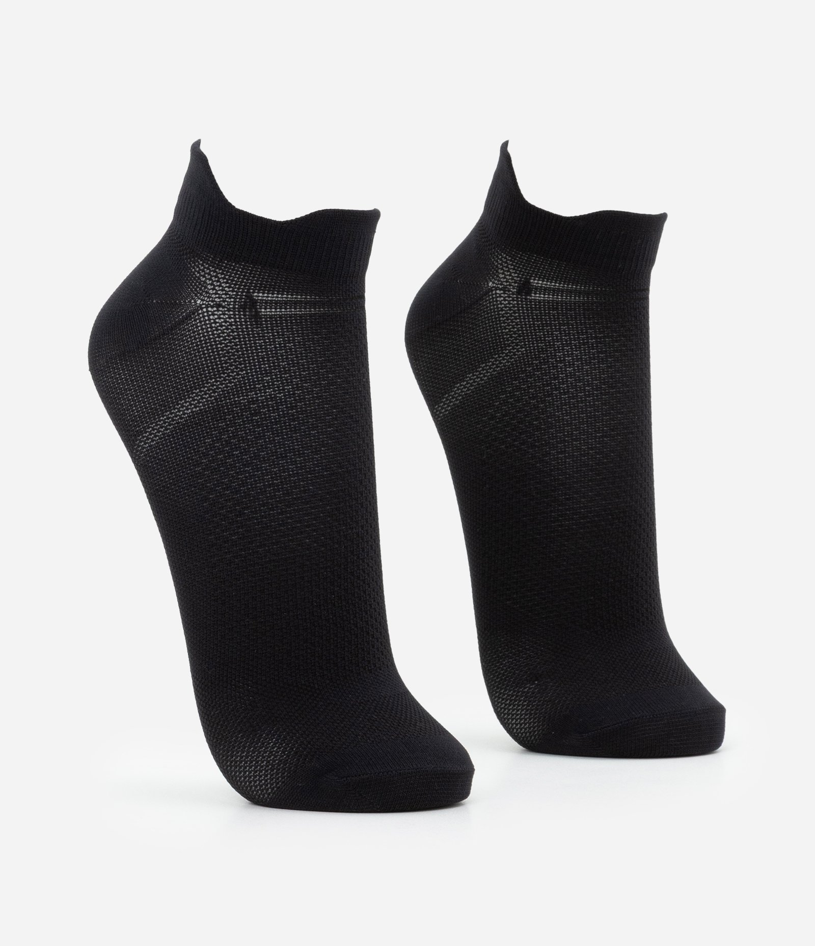 Kit 02 Pares de Meias Esportiva em Poliamida Liso Preto 2