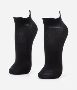 Kit 02 Pares de Meias Esportiva em Poliamida Liso