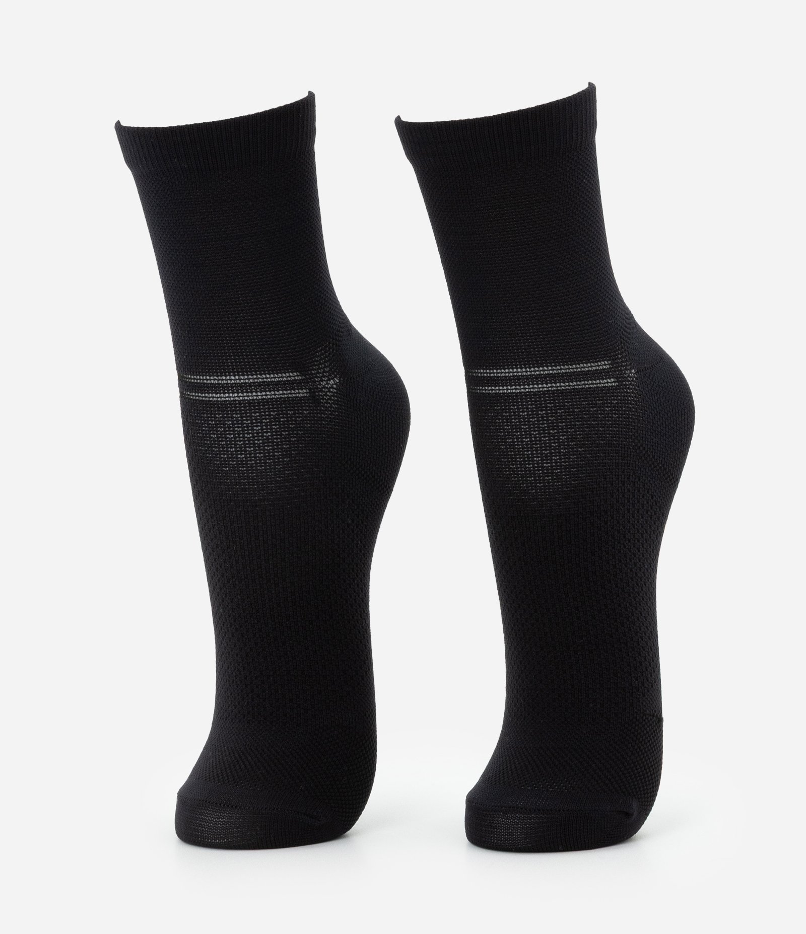 Kit 02 Pares de Meias Esportivas em Cano Médio Preto 1