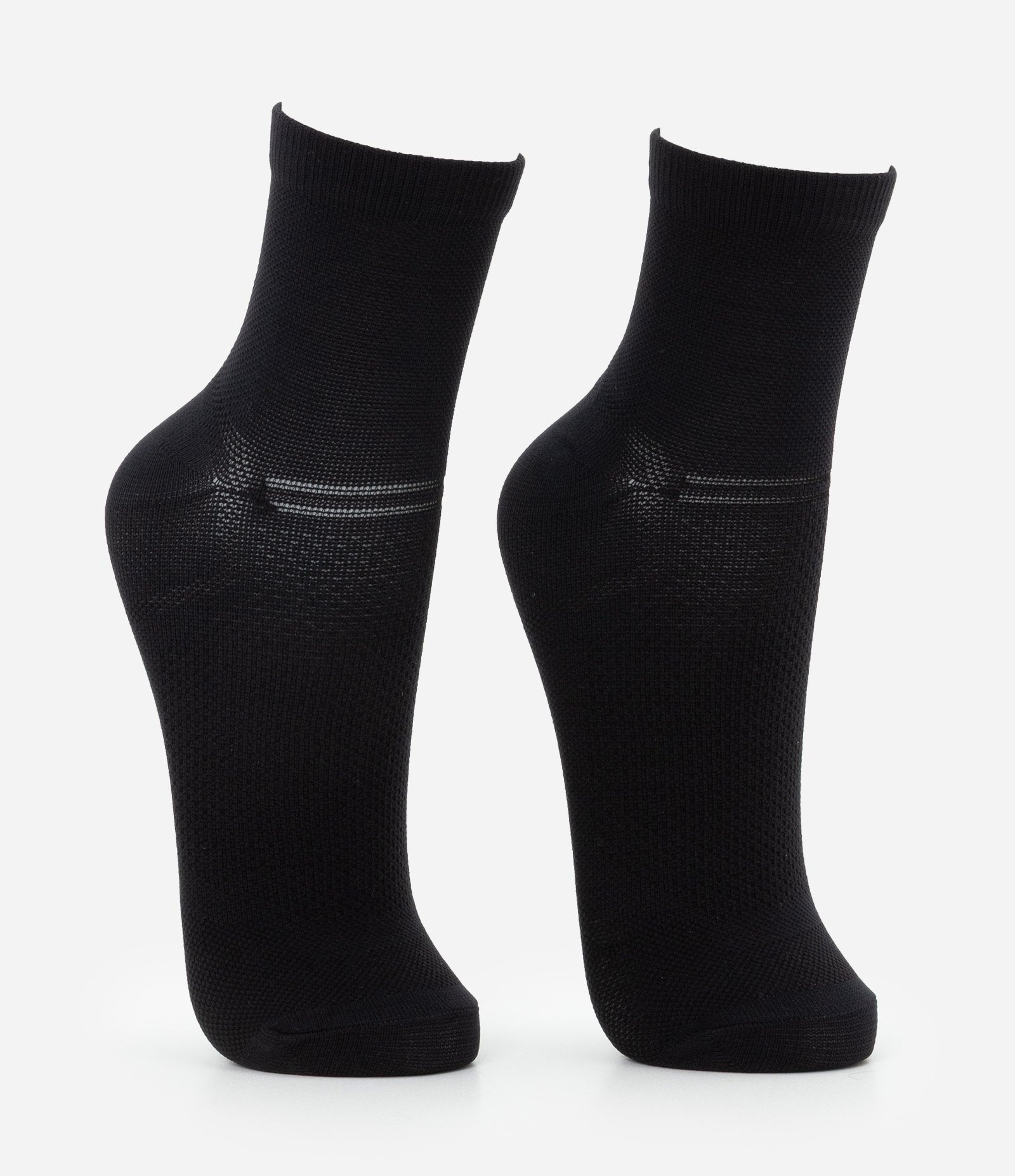 Kit 02 Pares de Meias Esportivas em Cano Médio Preto 2