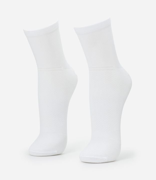 Kit 02 Pares de Meias Esportivas em Cano Médio