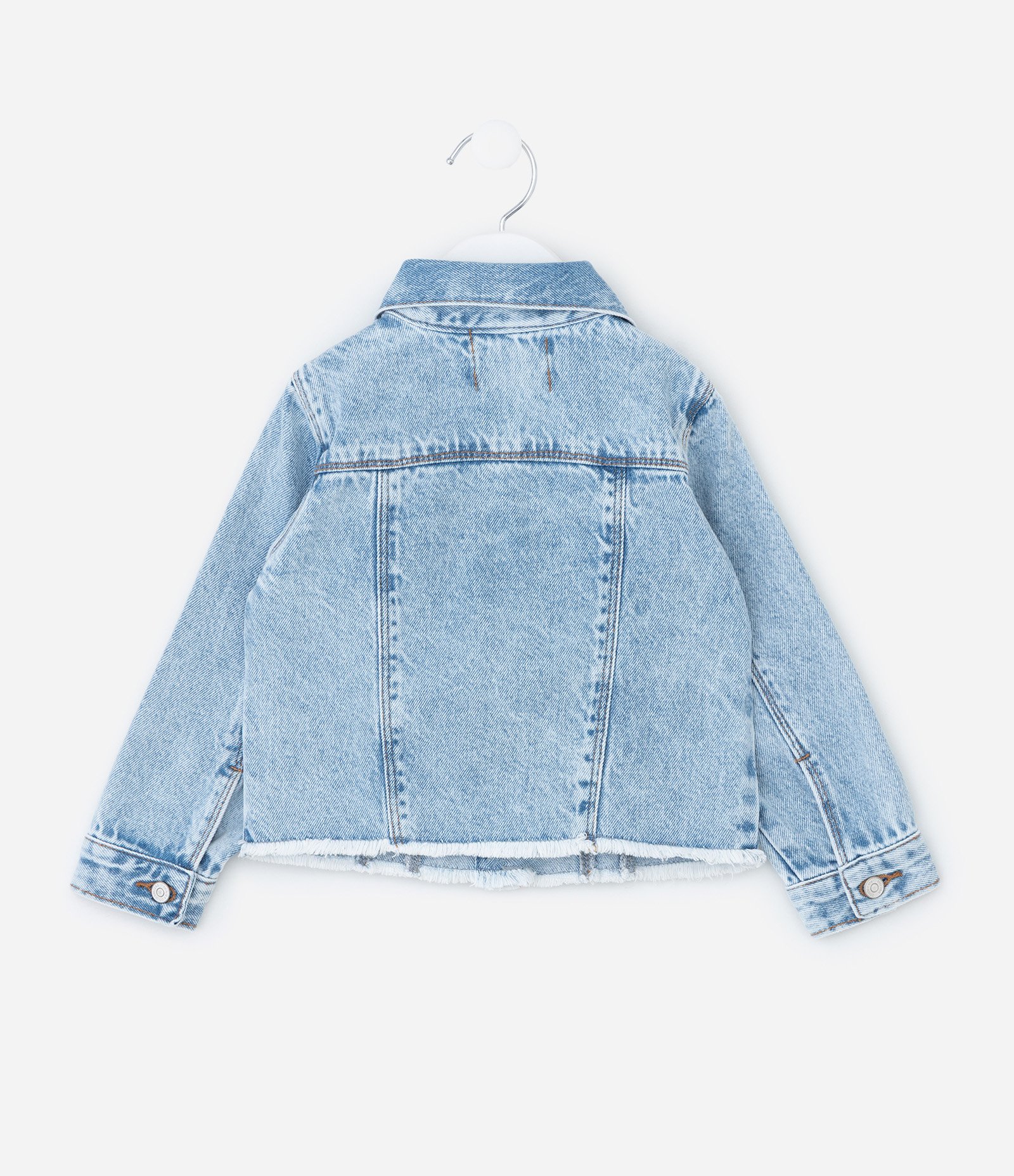 Jaqueta Jeans Infantil com Bordados Divertidos - Tam 1 a 6 anos Azul Claro 2