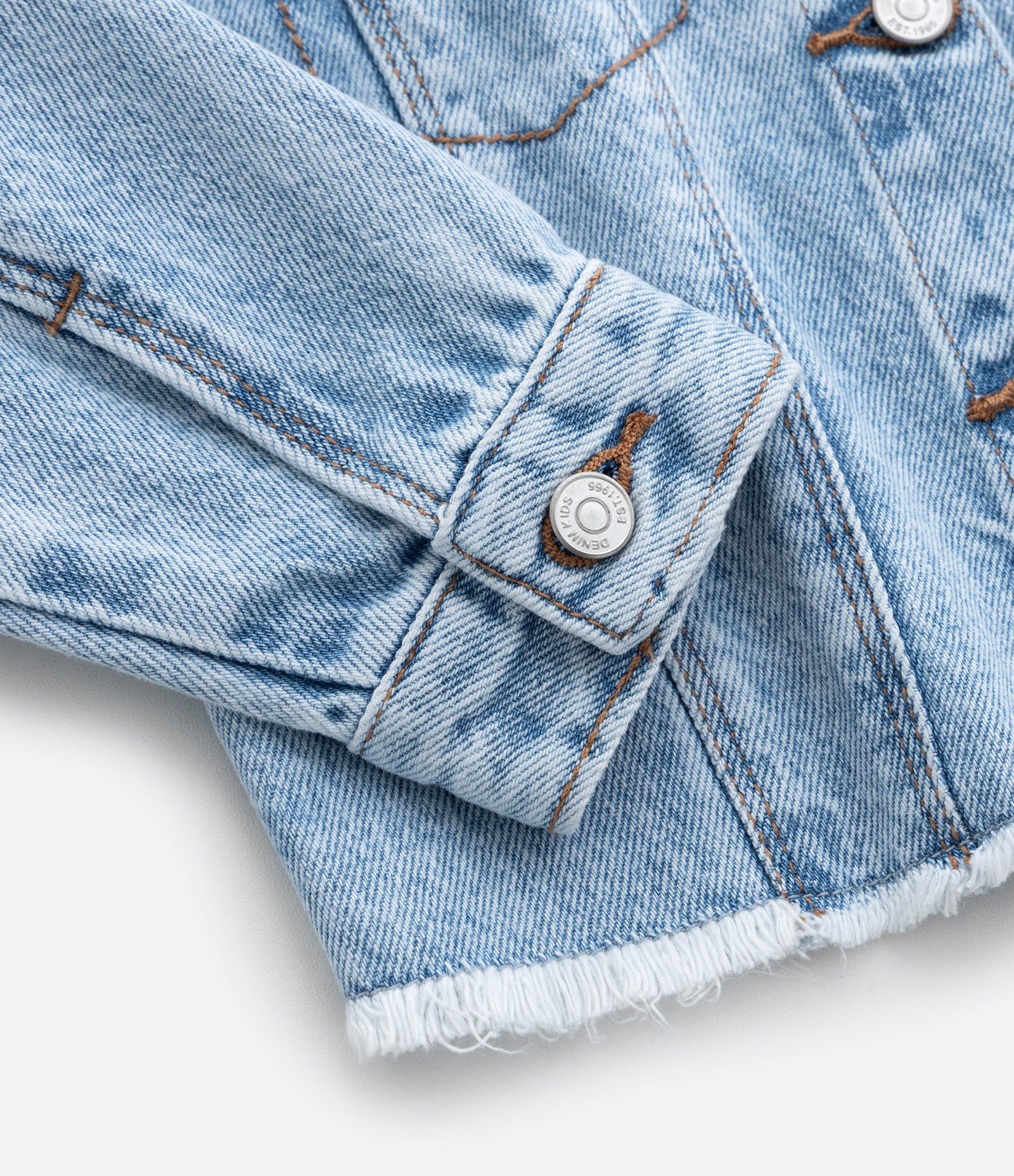 Jaqueta Jeans Infantil com Bordados Divertidos - Tam 1 a 6 anos Azul Claro 5