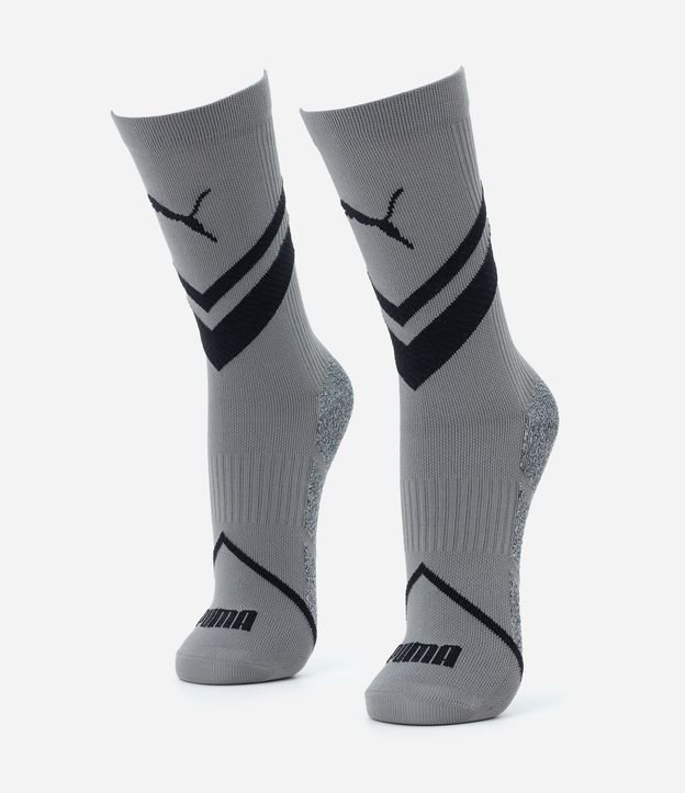 Meia Esportiva com Compressão e Estampa Geométrica Puma