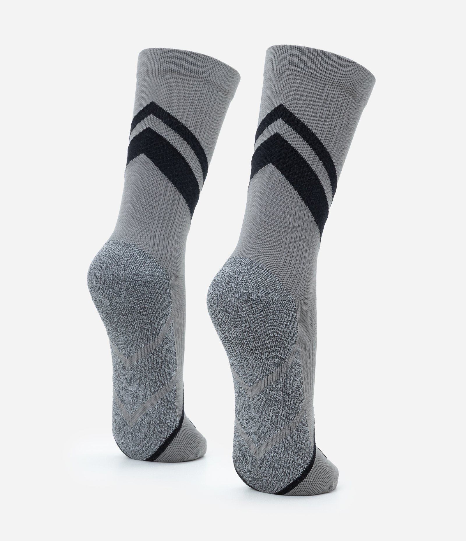 Meia Esportiva com Compressão e Estampa Geométrica Puma Cinza 3