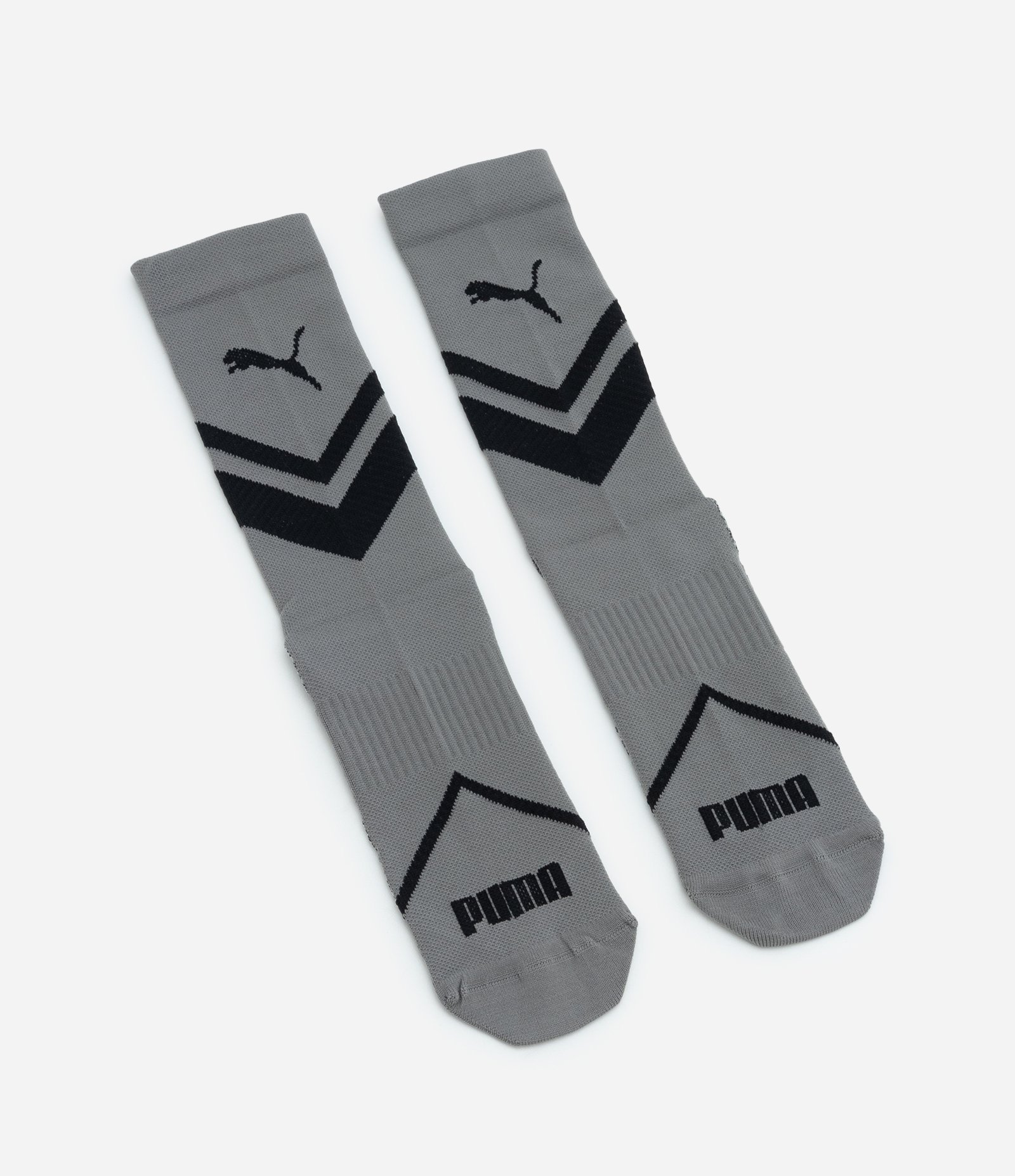 Meia Esportiva com Compressão e Estampa Geométrica Puma Cinza 4
