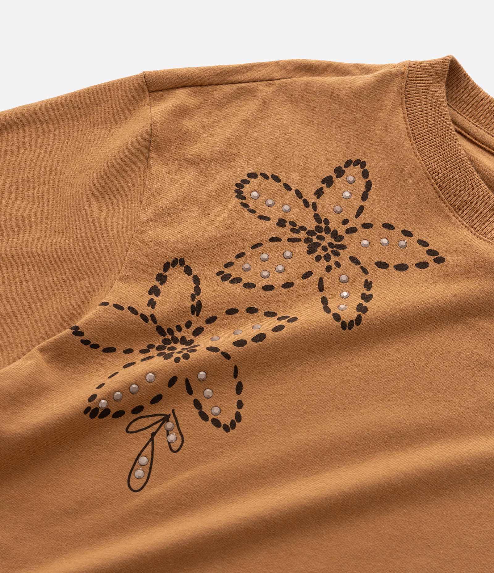 Blusa Boxy em Algodão com Estampa Floral e Tachinhas Curve & Plus Size Amarelo 4