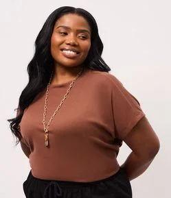 Blusa Básica em Ribana e sem Cava Curve & Plus Size