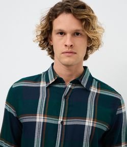 Camisa Flanela Xadrez Manga Longa