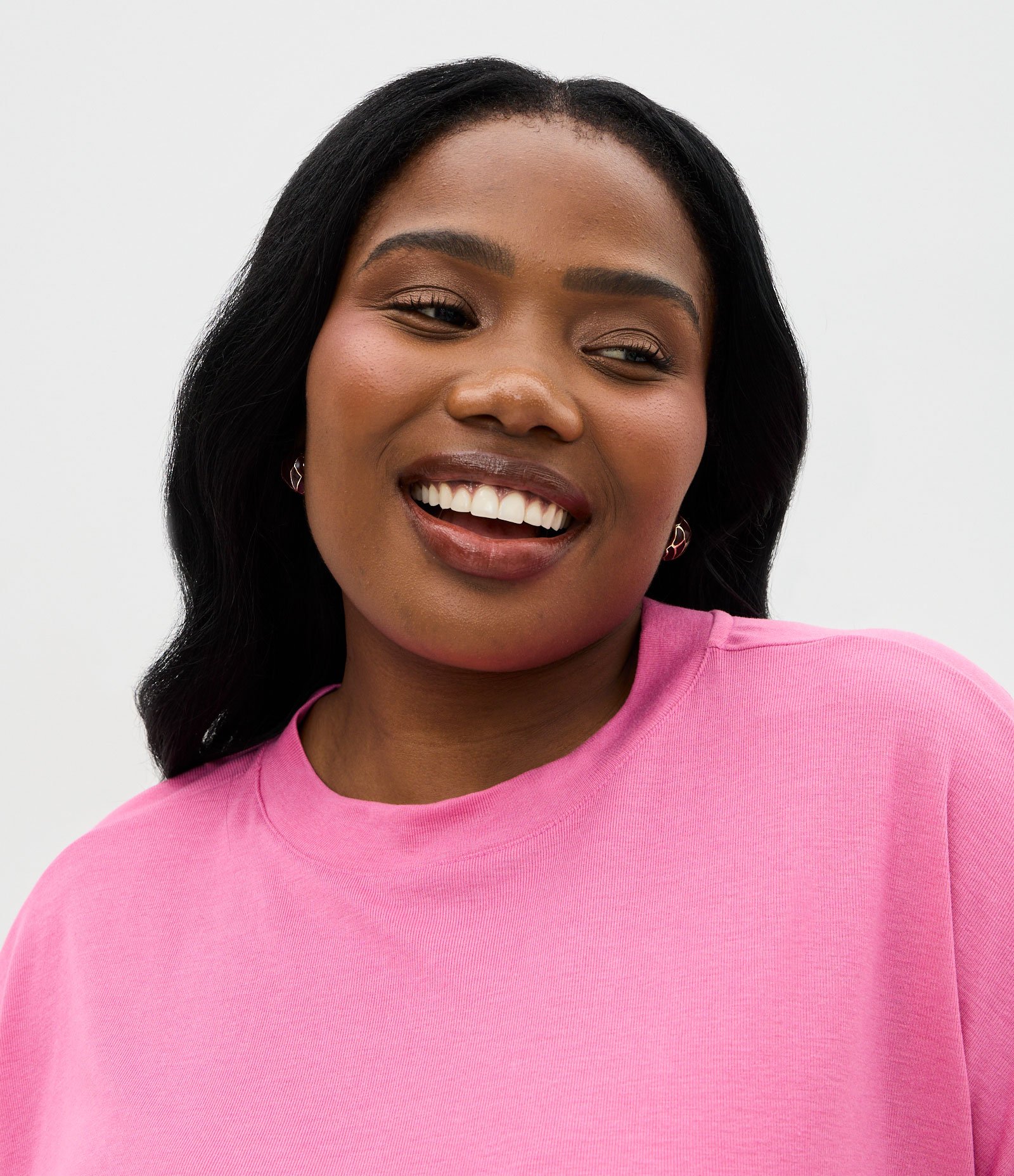 Blusa Básica em Ribana e sem Cava Curve & Plus Size Rosa 3