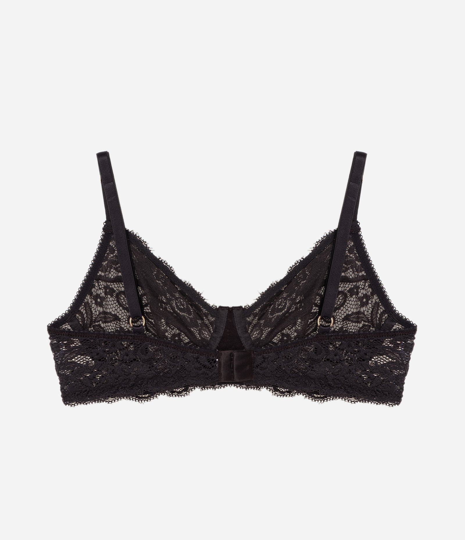 Sutiã Sem Bojo e Com Aro em Renda Floral Marrom 2