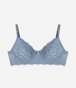 Sutiã Sem Bojo e Com Aro em Renda Floral