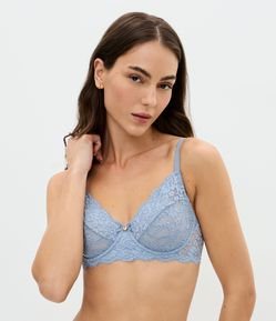 Sutiã Sem Bojo e Com Aro em Renda Floral