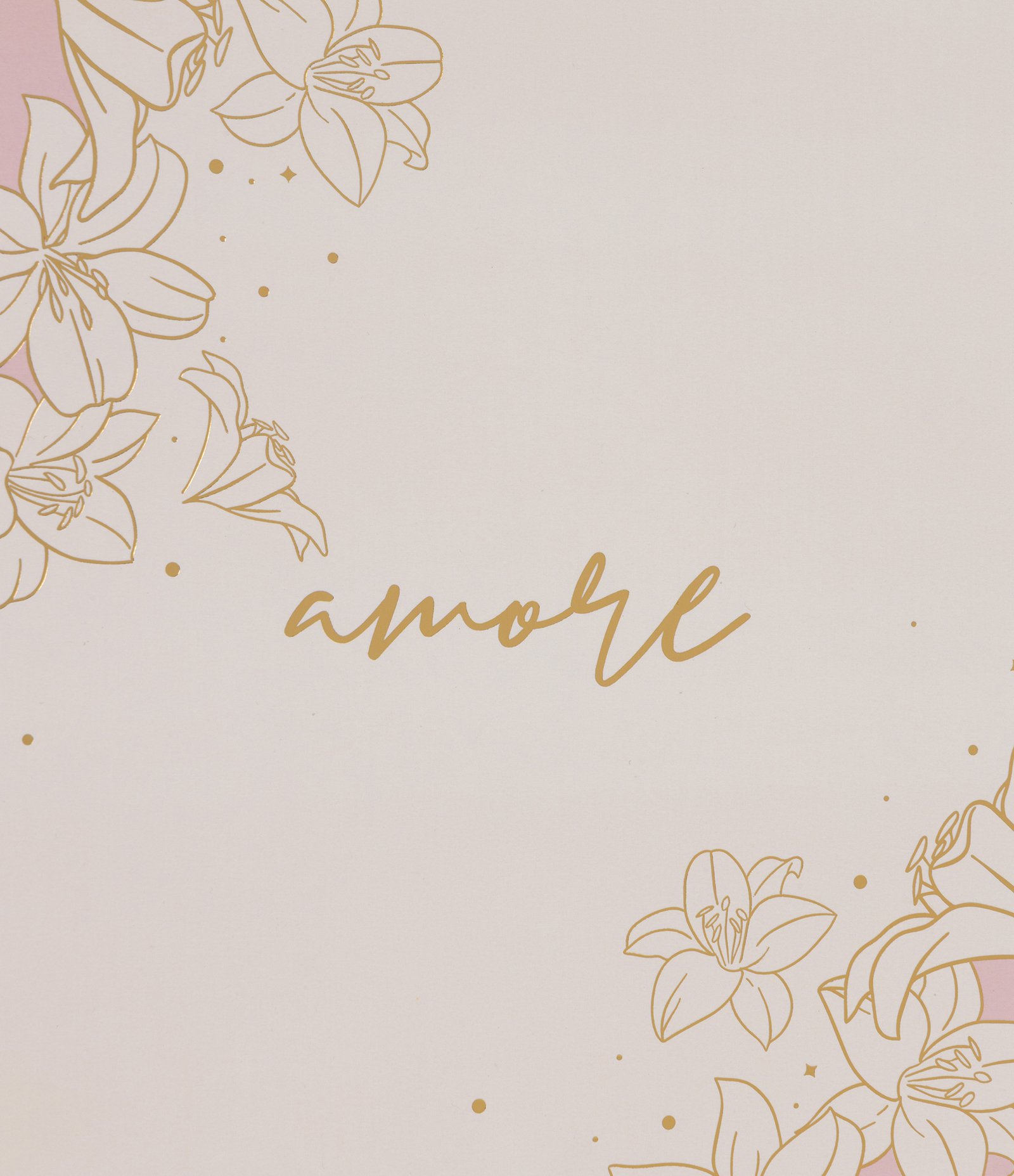 Embalagem de Presente Pequena com Estampa Amore e Cartão Bege 2