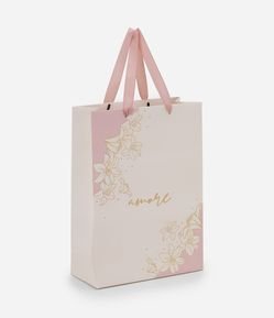 Embalagem de Presente Pequena com Estampa Amore e Cartão