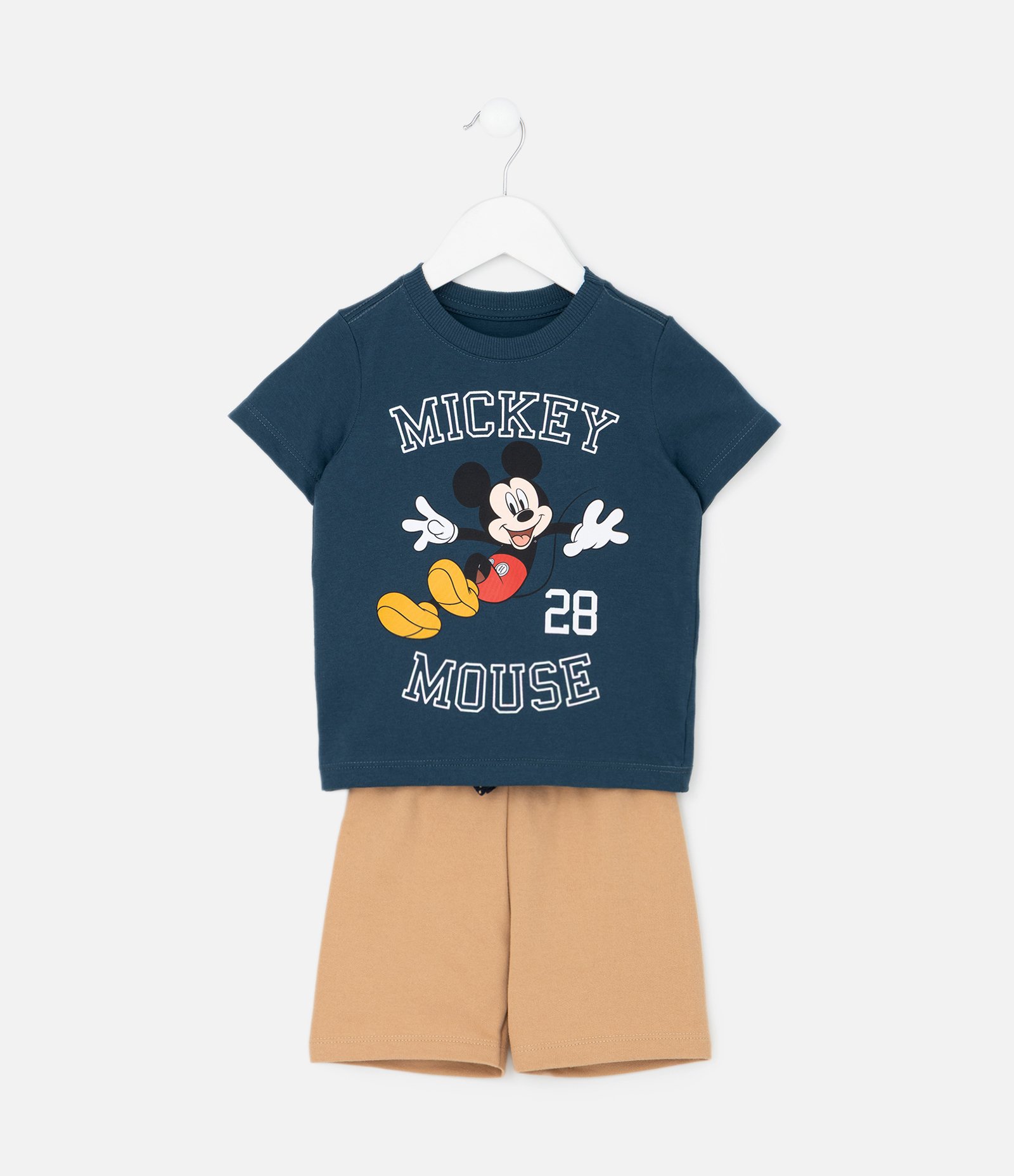 Conjunto Infantil com Estampa Mickey Mouse – Tam 1 a 6 Anos Azul/Bege 1