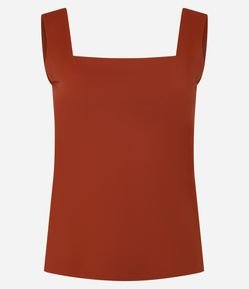 Blusa em Poliamida com Decote Quadrado