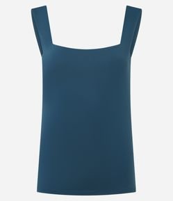 Blusa em Poliamida com Decote Quadrado