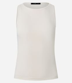 Blusa em Poliamida com Gola Redonda