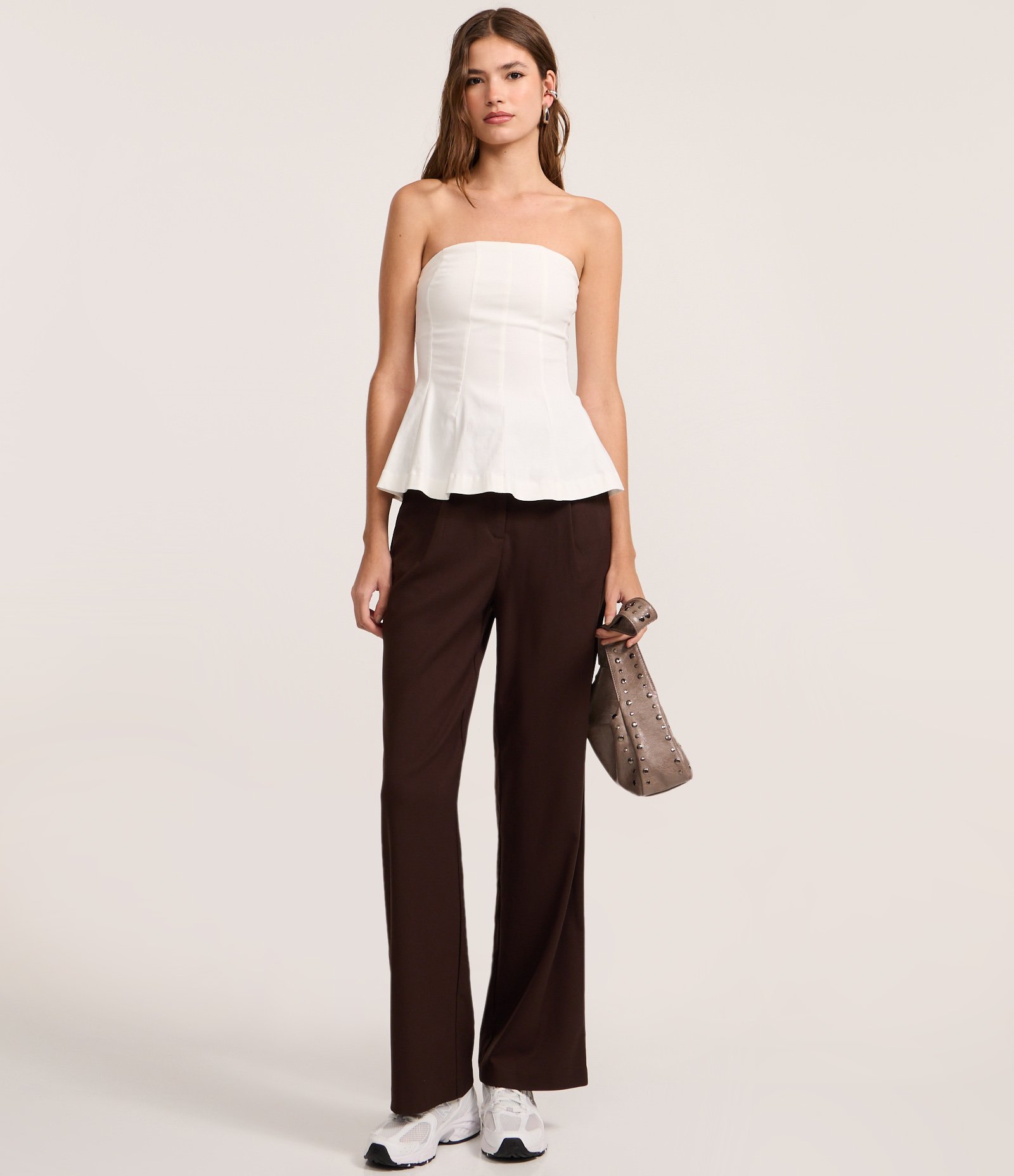 Blusa Peplum em Bengaline Tomara que Caia Branco 2