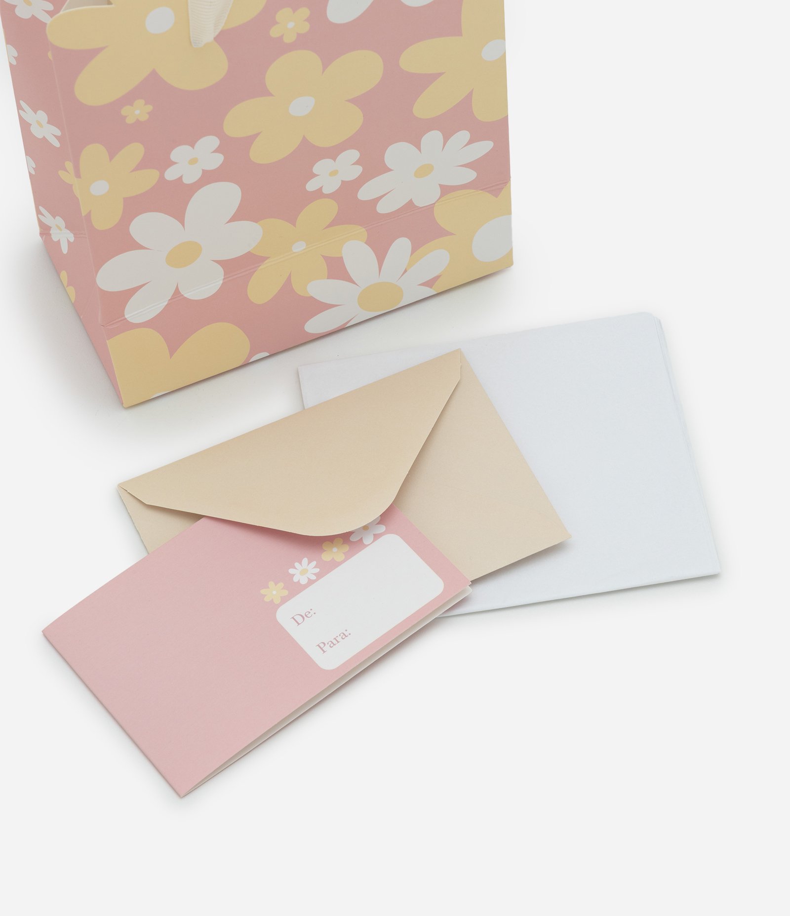 Embalagem de Presente Extra Pequeno com Estampa Floral Rosa 4