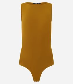 Body Básico em Poliamida com Gola Redonda