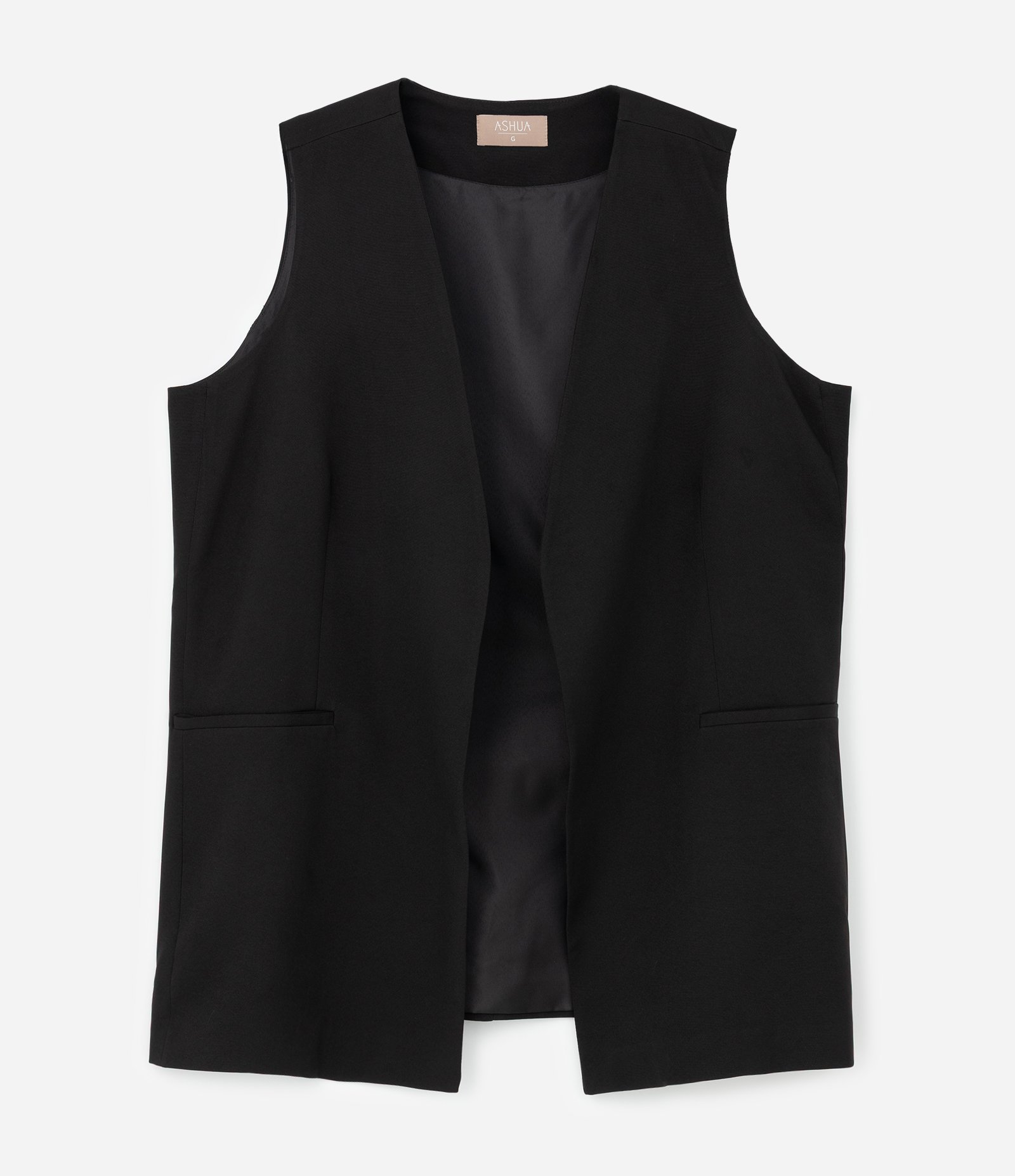 Colete Alongado Alfaiatado Curve & Plus Size Preto 5