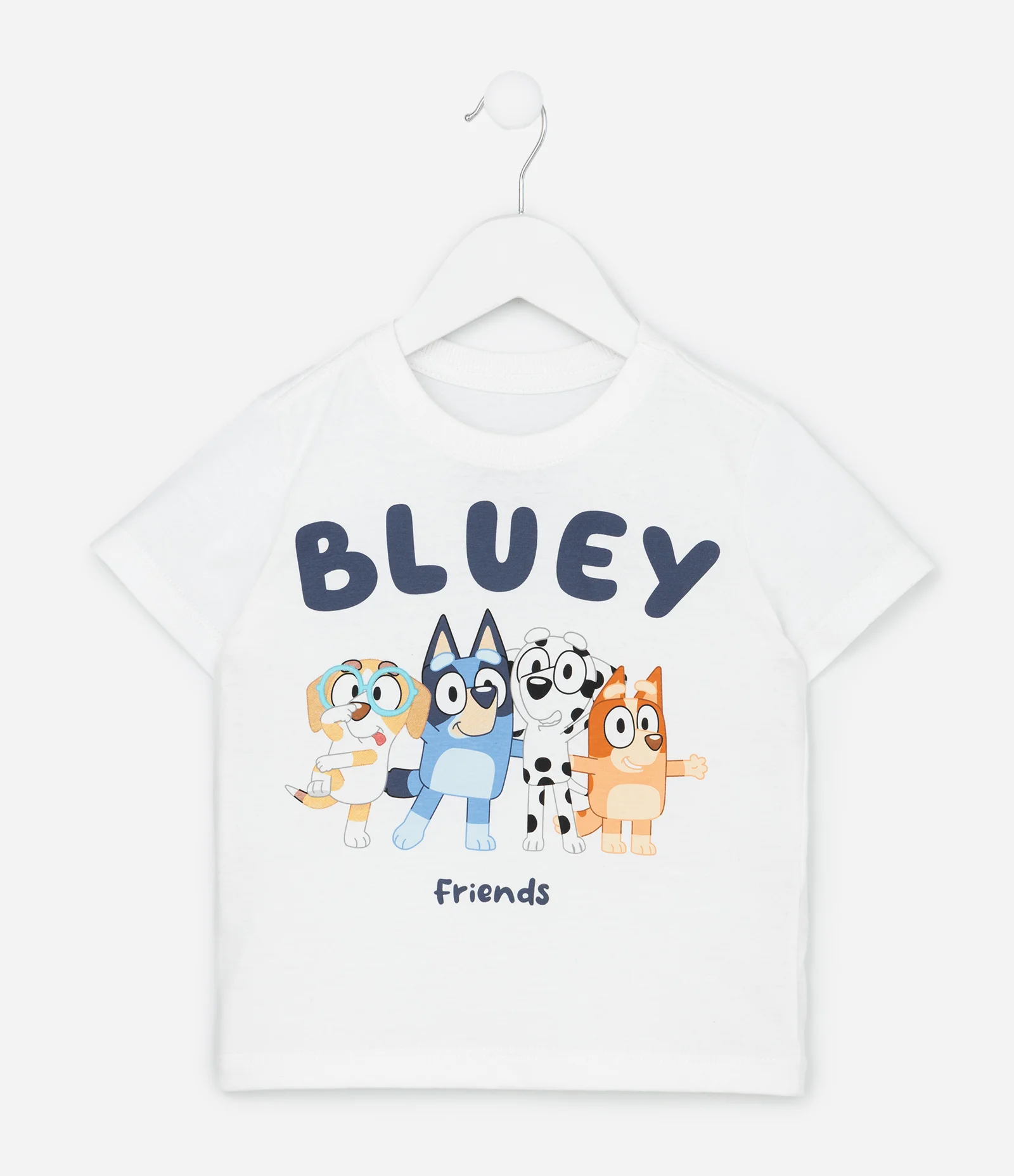 Camiseta Infantil com Estampa Bluey and Friends - Tam 2 a 6 anos Branco 1