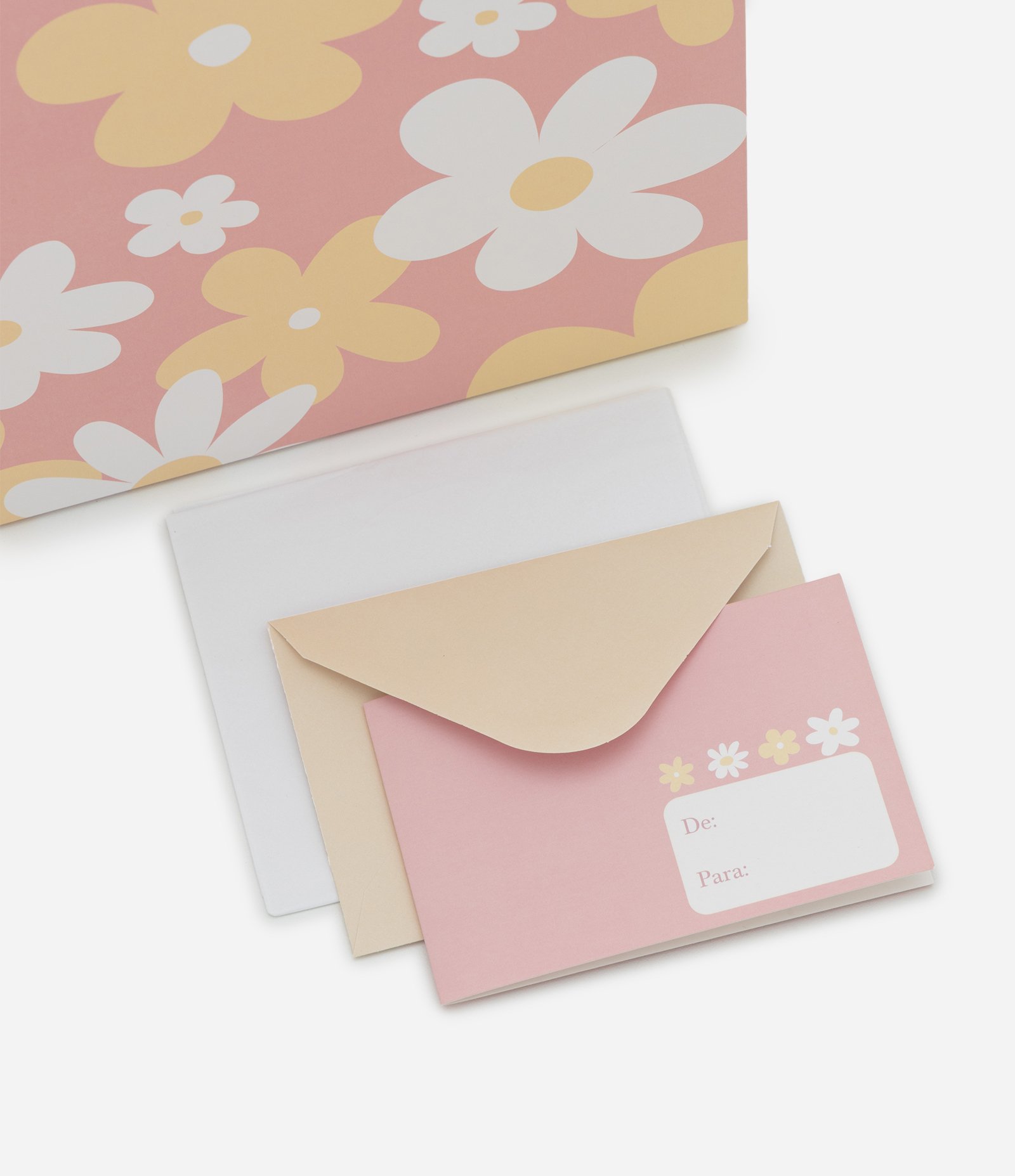 Embalagem de Presente Pequena com Estampa Floral Rosa 4