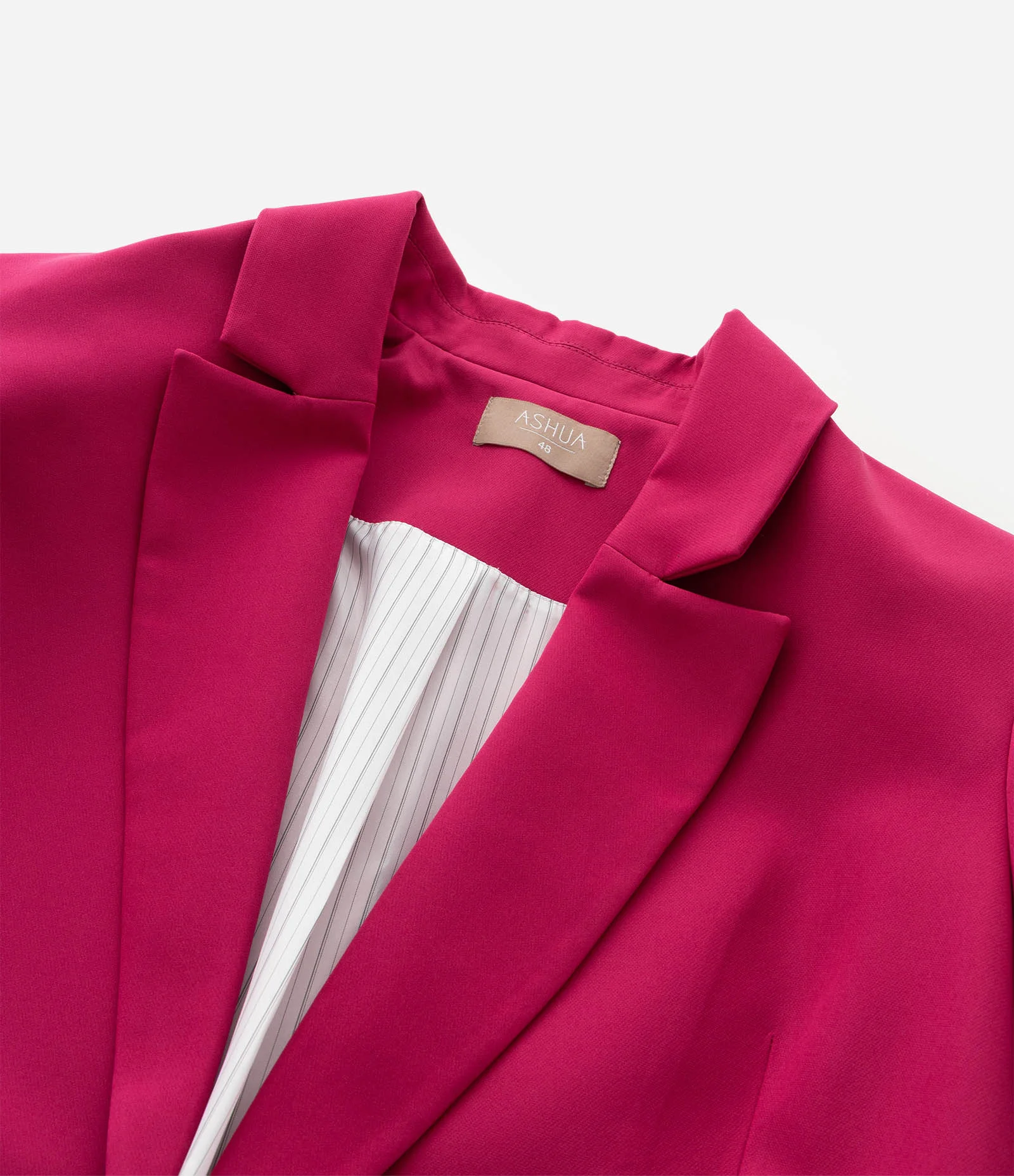 Blazer Alongado Alfaiatado e Sem Botões Curve & Plus Size Rosa 9