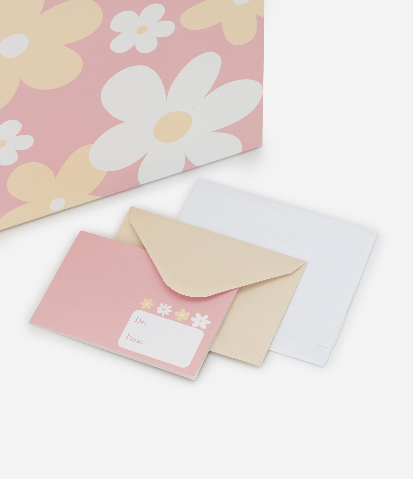 Embalagem de Presente Média com Estampa Floral Rosa 4