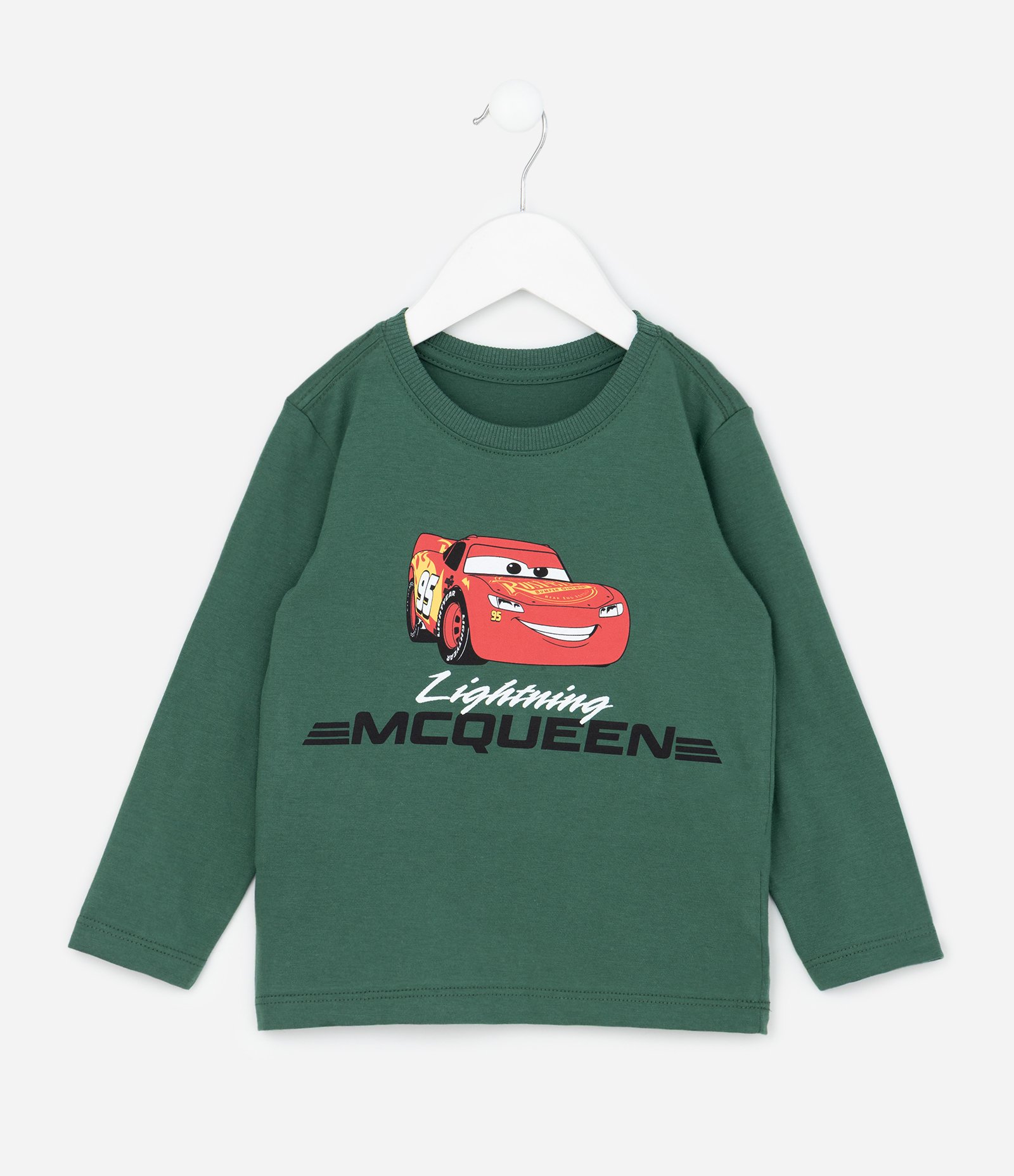 Camiseta Infantil com Estampa Lightning Relâmpago Mcqueen – Tam 2 A 6 Anos Verde Escuro 1