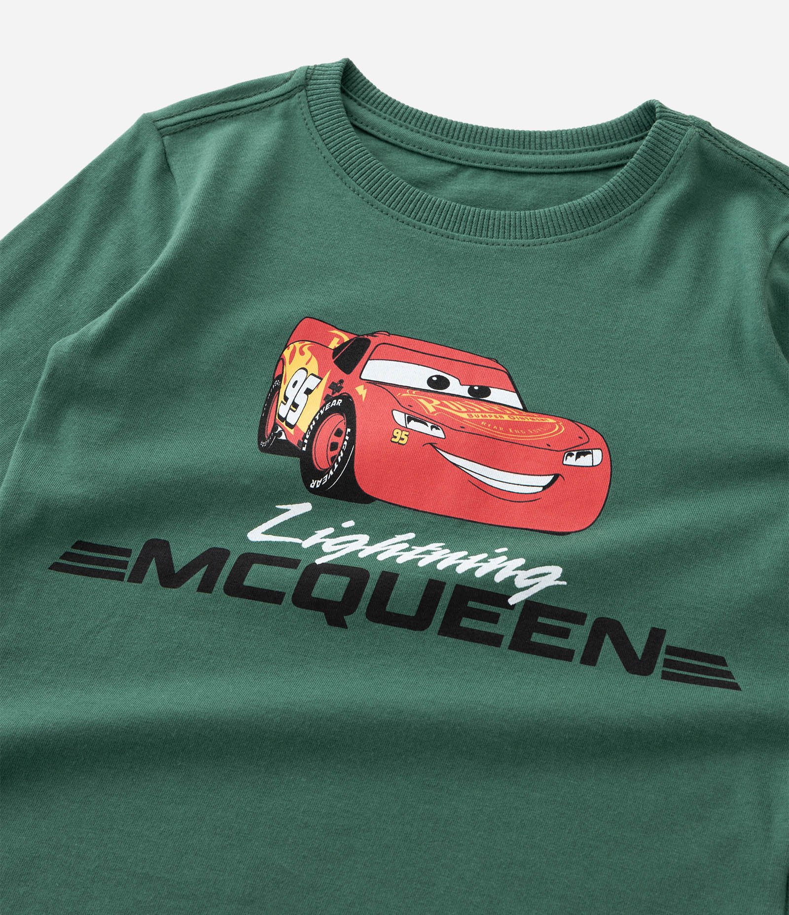 Camiseta Infantil com Estampa Lightning Relâmpago Mcqueen – Tam 2 A 6 Anos Verde Escuro 4