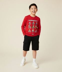 Camiseta Infantil com Estampa Mario Kart – Tam 3 a 10 Anos