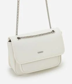 Bolsa Média em PU com Tampa e Alça Corrente