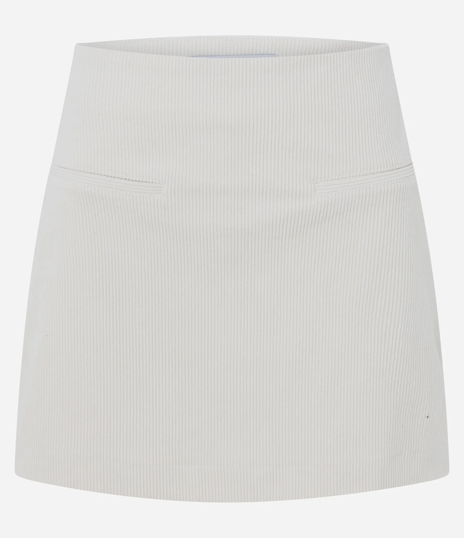 Short Saia Curto em Cotelê com Bolsos Branco 1