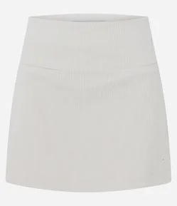 Short Saia Curto em Cotelê com Bolsos