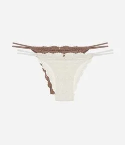 Kit 02 Calcinhas String em Renda Floral