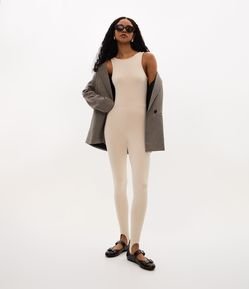 Macacão Legging com Decote Canoa