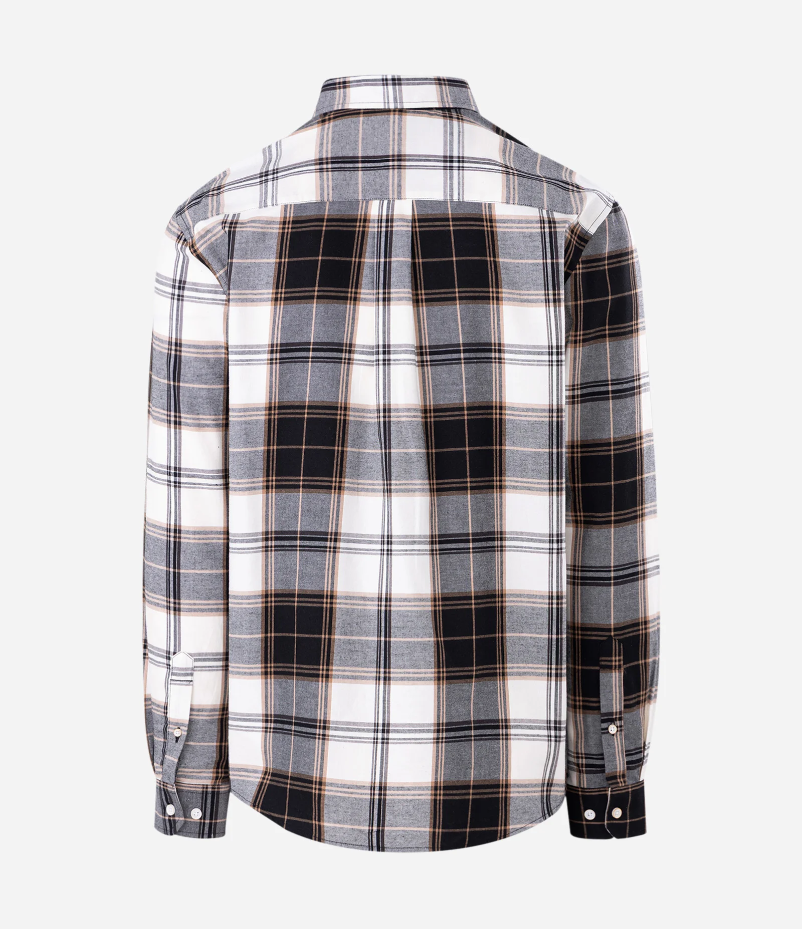 Camisa Manga Longa em Flanela e Estampa Xadrez Preto 2
