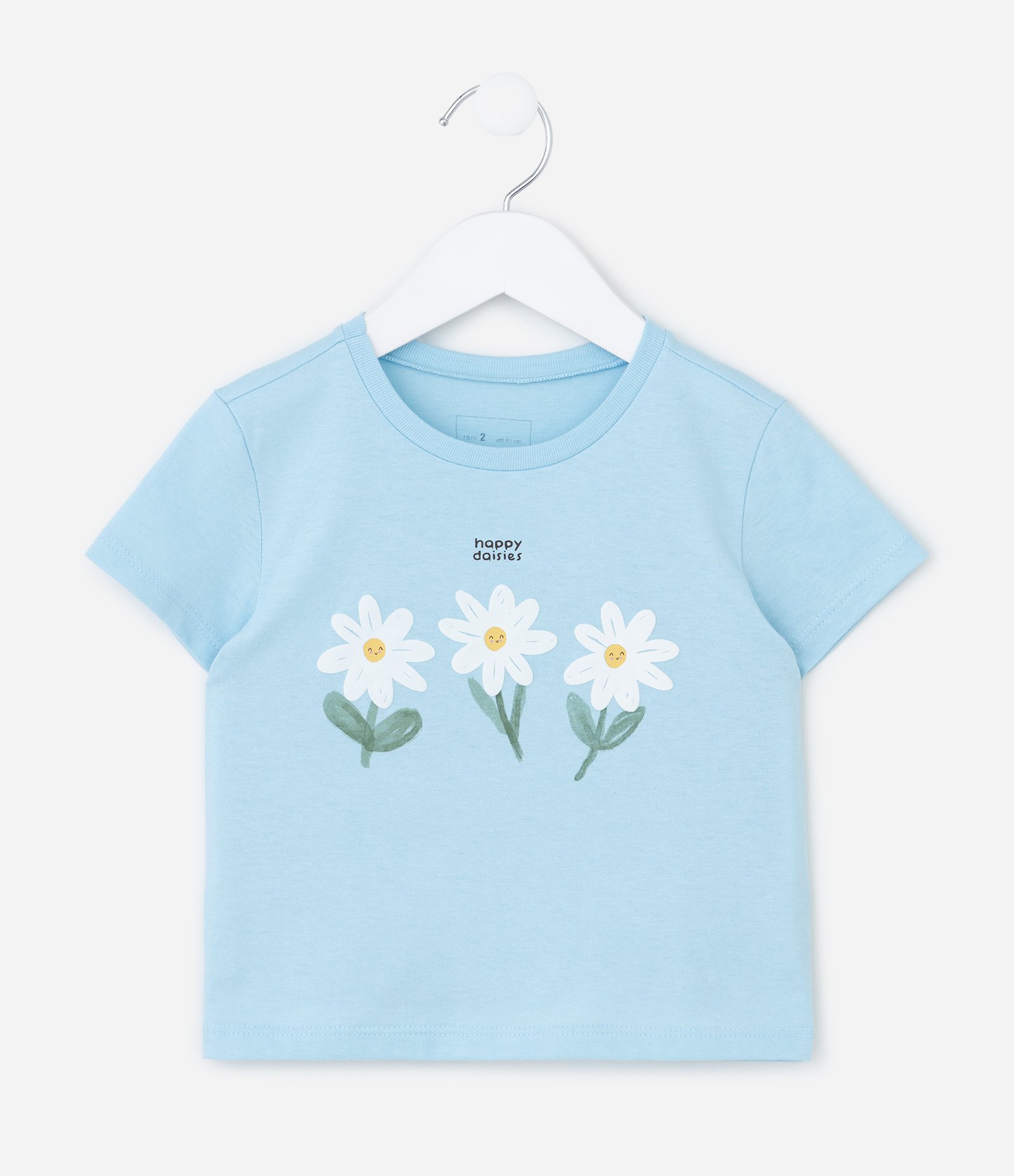 Blusa Infantil com Estampa Floral - Tam 1 a 6 Anos Azul 1