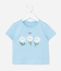 Blusa Infantil com Estampa Floral - Tam 1 a 6 Anos